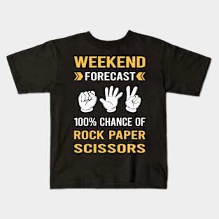 Weekend Forecast Rock Paper Scissors Kids T-Shirt